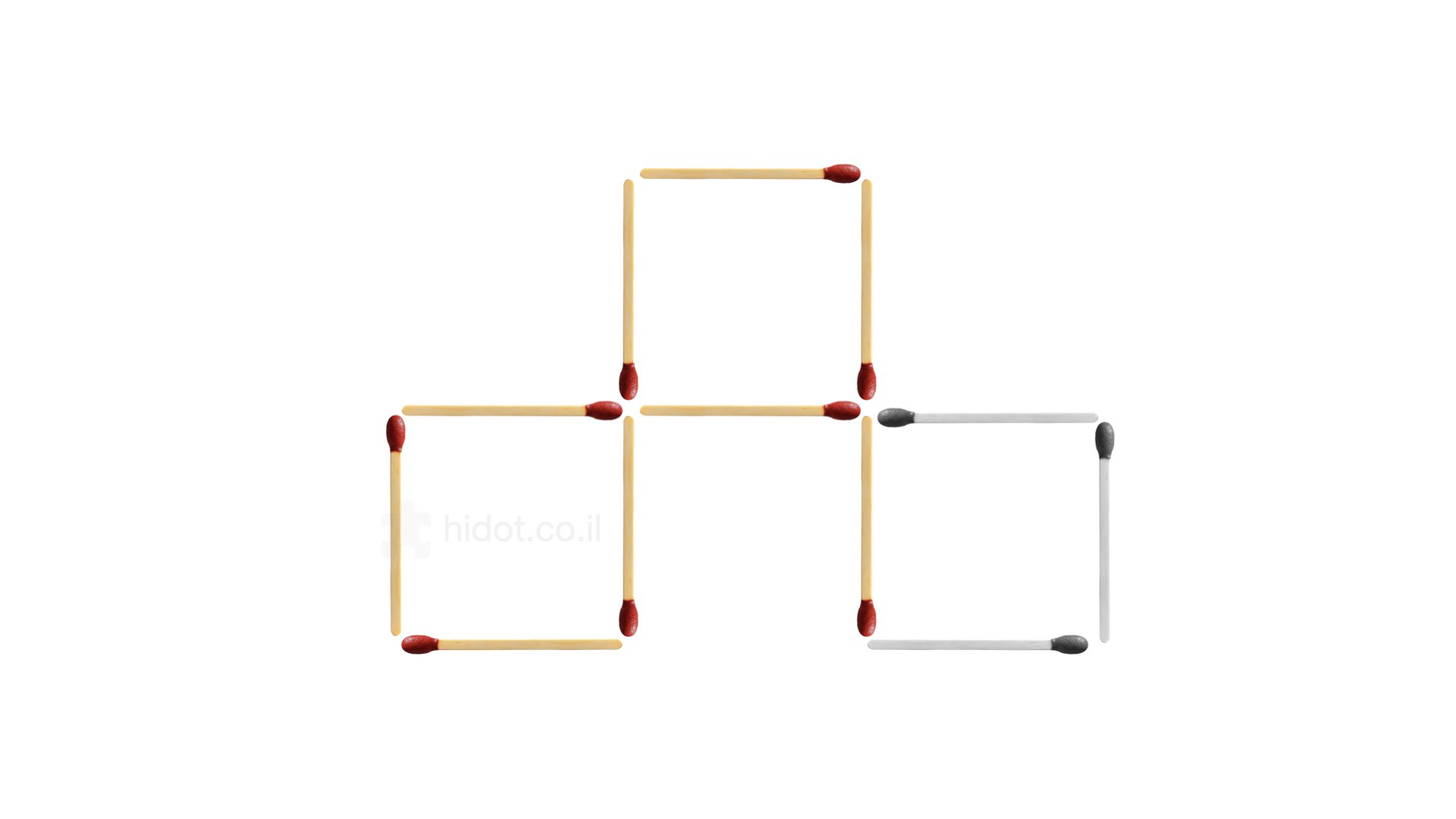 המבנה שנוצר הוא מעין פרמידה של ריבועים