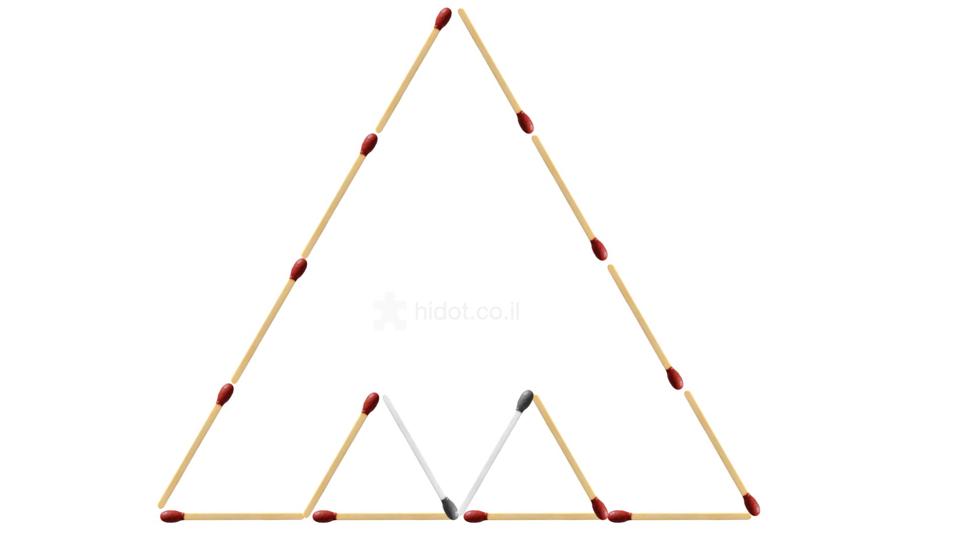 התשובה היא לפרק את המשולש הקטן לשני משולשים קטנים יותר שמוכלים במשולש הגדול